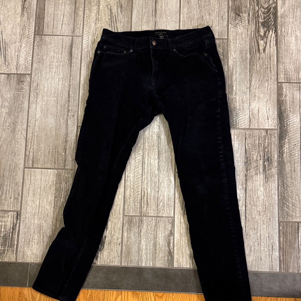 Banana Republic slim stretch corduroy black traveler pant 32x34